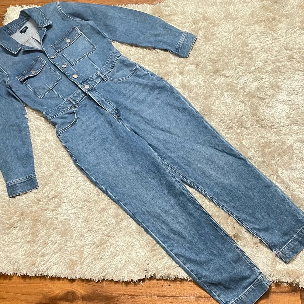 J. Crew Denim collared utility jumpsuit
